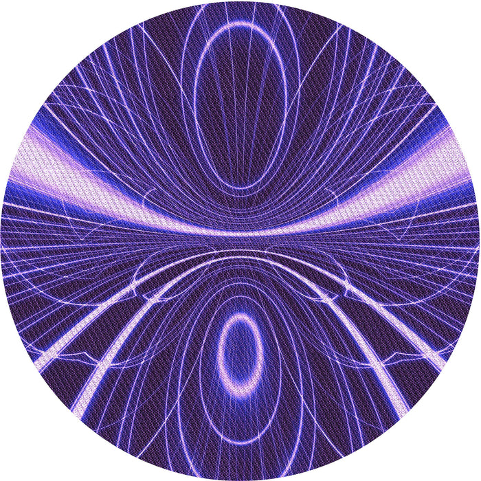 Square Patterned Denim Dark Blue Rug, pat1809pur