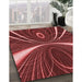 Machine Washable Transitional Red Rug in a Family Room, wshpat1809rd