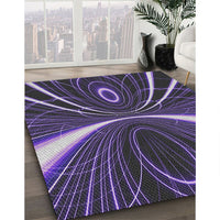 Patterned Lavender Purple Novelty Rug, pat1809