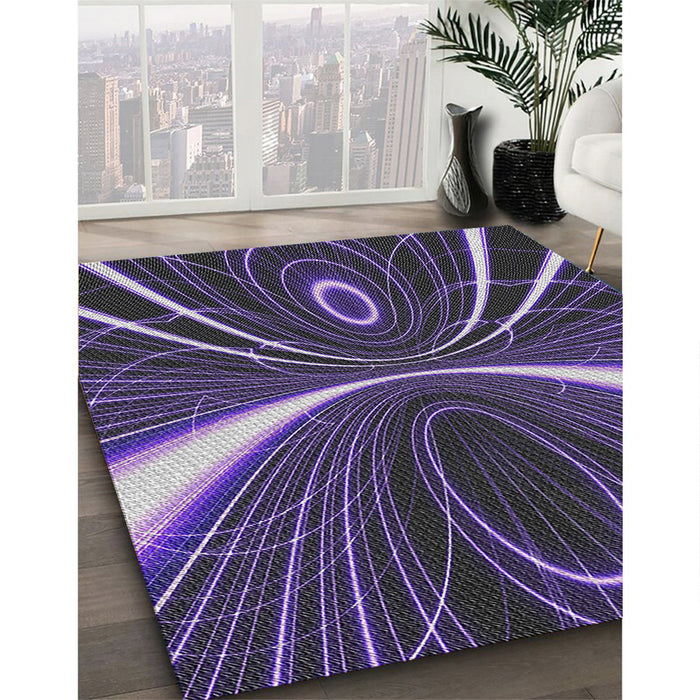 Patterned Lavender Purple Novelty Rug in Family Room, pat1809