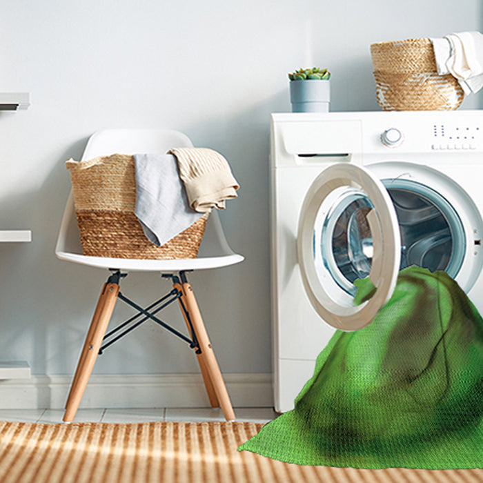 Machine Washable Transitional Green Rug in a Washing Machine, wshpat181grn