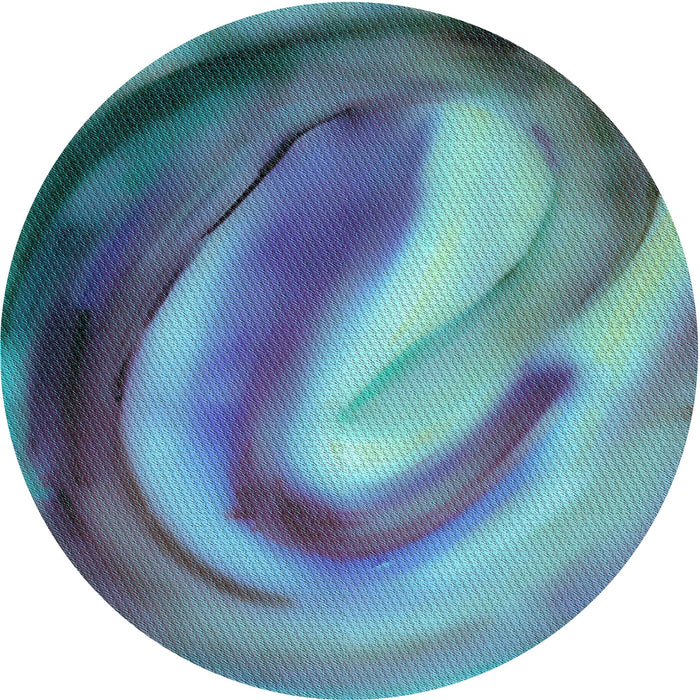 Square Patterned Azure Blue Rug, pat181lblu