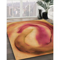 Patterned Orange Rug, pat181org