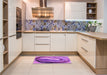 Patterned Purple Rug in a Kitchen, pat181pur