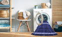 Machine Washable Transitional Denim Dark Blue Rug in a Washing Machine, wshpat1810blu