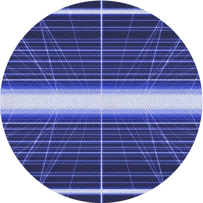 Square Patterned Denim Dark Blue Rug, pat1810blu