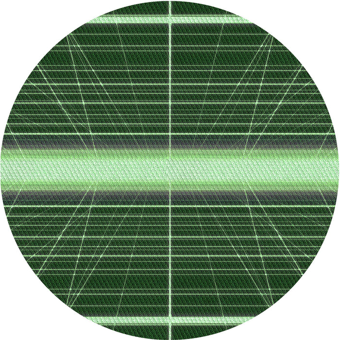 Square Machine Washable Transitional Dark Forest Green Rug in a Living Room, wshpat1810grn