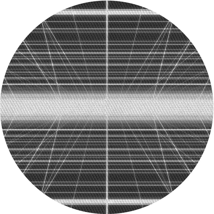 Square Patterned Gunmetal Gray Rug, pat1810gry