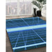 Machine Washable Transitional Blue Rug in a Family Room, wshpat1810lblu