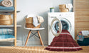 Machine Washable Transitional Cranberry Red Rug in a Washing Machine, wshpat1810rd