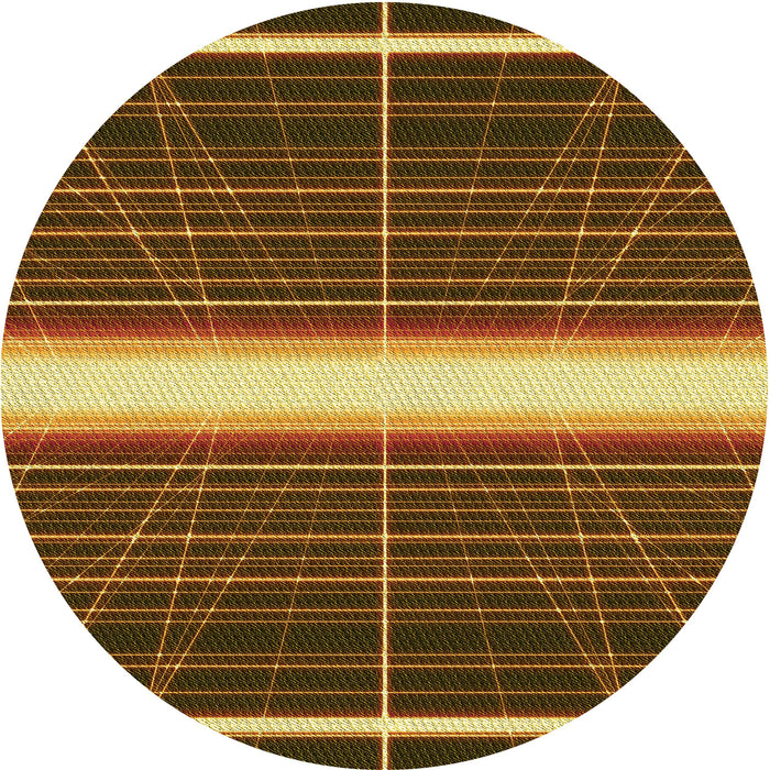 Square Patterned Caramel Brown Rug, pat1810yw