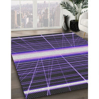 Patterned Lavender Purple Novelty Rug, pat1810