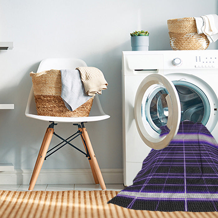Machine Washable Transitional Lavender Purple Rug in a Washing Machine, wshpat1810