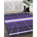 Patterned Lavender Purple Novelty Rug in Family Room, pat1810