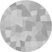 Square Patterned Dark Gray Rug, pat1811gry