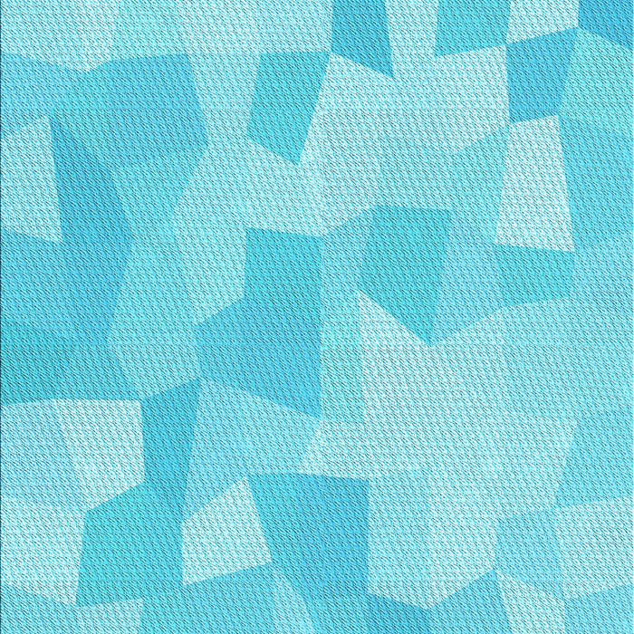 Machine Washable Transitional Bright Turquoise Blue Rug, wshpat1811lblu