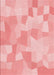 Machine Washable Transitional Pink Rug, wshpat1811rd