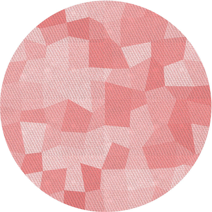 Square Patterned Baby Pink Rug, pat1811rd