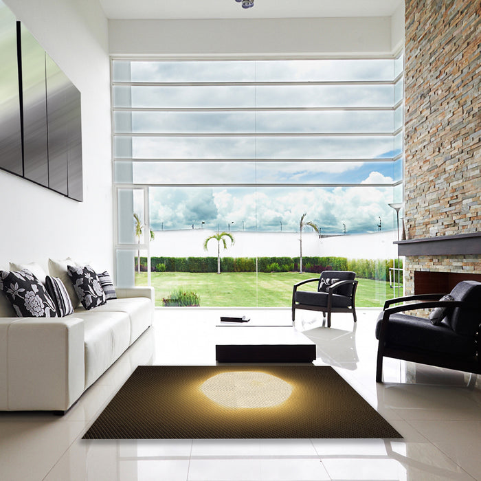 Square Patterned Peru Brown Rug in a Living Room, pat1812brn