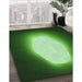 Patterned Deep Emerald Green Rug in Family Room, pat1812grn