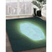 Machine Washable Transitional Mint Green Rug in a Family Room, wshpat1812lblu