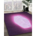 Machine Washable Transitional Orchid Purple Rug in a Family Room, wshpat1812pur