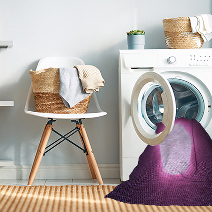 Machine Washable Transitional Orchid Purple Rug in a Washing Machine, wshpat1812pur