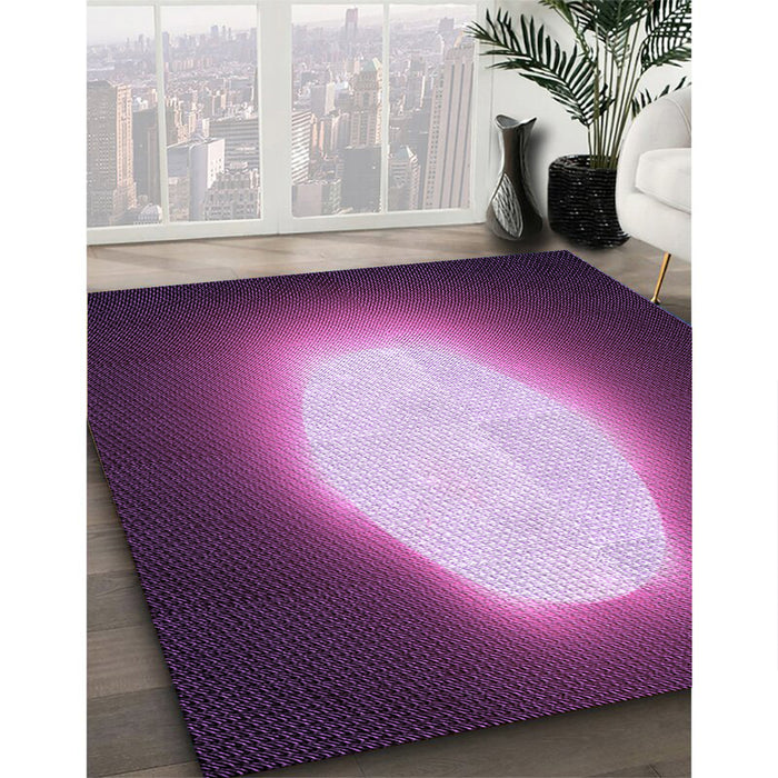 Patterned Orchid Purple Rug in Family Room, pat1812pur
