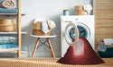 Machine Washable Transitional Dark Red Rug in a Washing Machine, wshpat1812rd