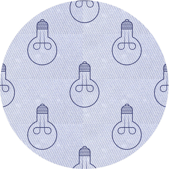 Square Patterned Denim Blue Rug, pat1813blu