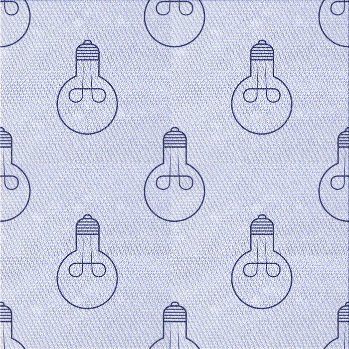 Round Patterned Denim Blue Rug, pat1813blu