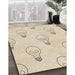 Machine Washable Transitional Moccasin Beige Rug in a Family Room, wshpat1813brn