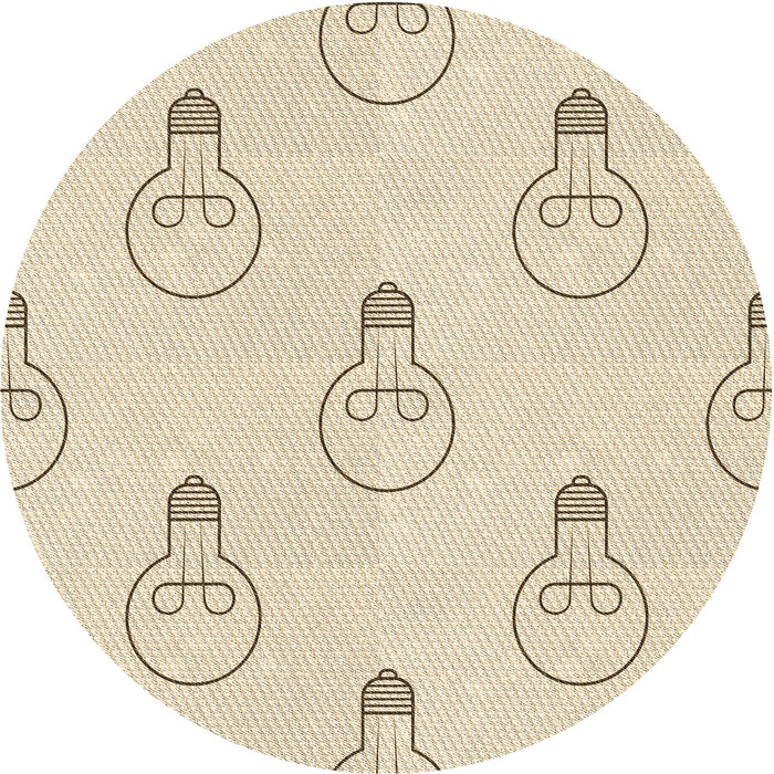 Square Patterned Moccasin Beige Rug, pat1813brn