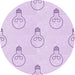 Square Patterned Bright Lilac Purple Rug, pat1813pur