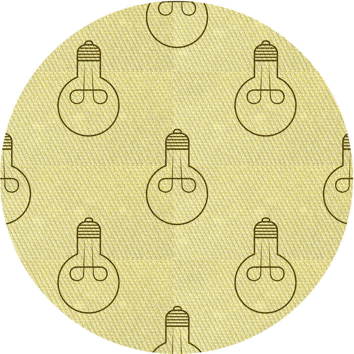 Square Patterned Yellow Rug, pat1813yw