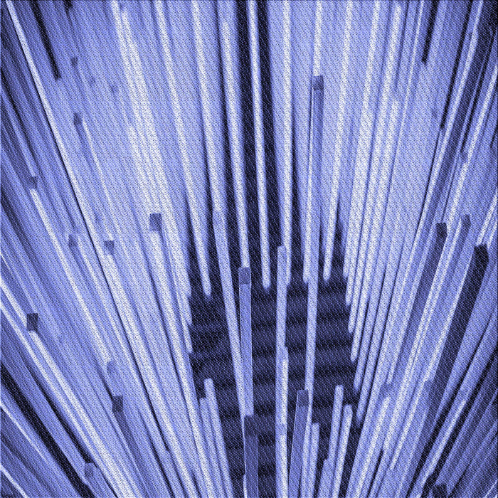 Round Patterned Jeans Blue Rug, pat1814blu