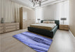 Patterned Jeans Blue Rug in a Bedroom, pat1814blu
