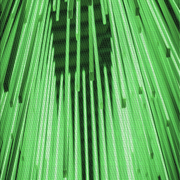 Machine Washable Transitional Green Rug, wshpat1814grn