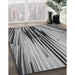Patterned Cloud Gray Rug in Family Room, pat1814gry
