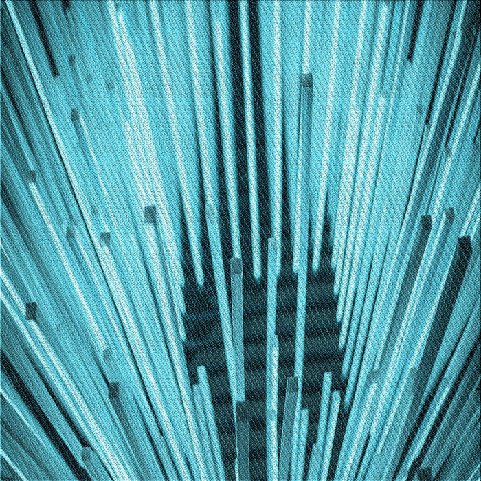 Round Patterned Dark Cyan Green Rug, pat1814lblu