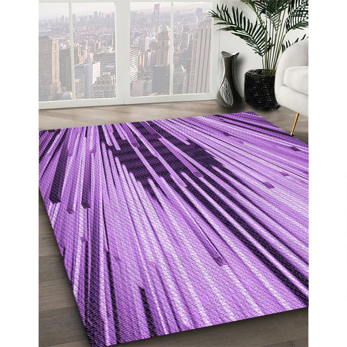 Machine Washable Transitional Violet Purple Rug in a Family Room, wshpat1814pur