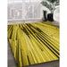 Patterned Bright Gold Yellow Rug in Family Room, pat1814yw