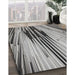 Patterned Gray Novelty Rug in Family Room, pat1814