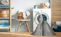 Machine Washable Transitional Gray Rug in a Washing Machine, wshpat1814