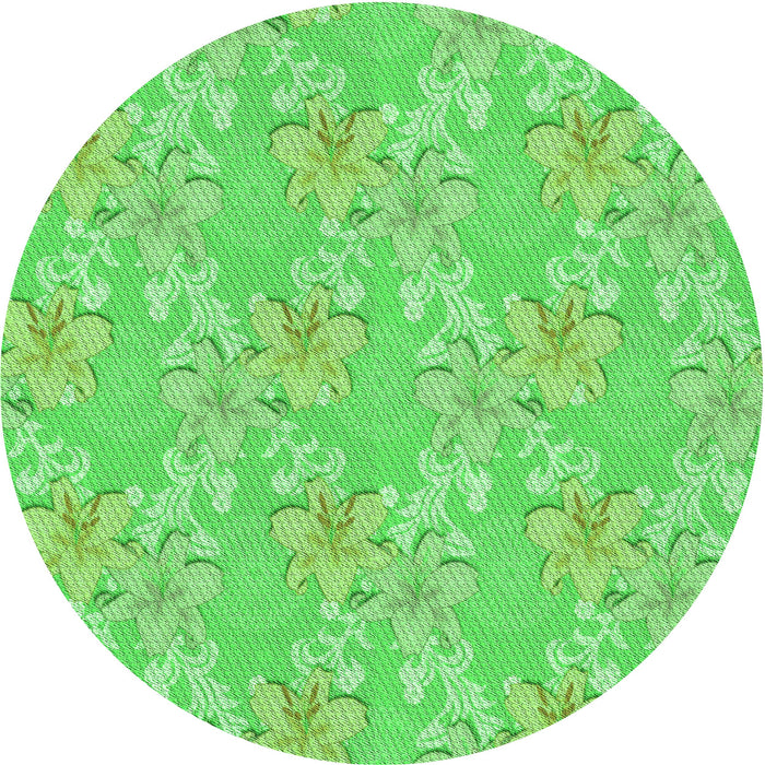 Square Patterned Neon Green Rug, pat1815grn