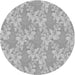 Square Patterned Platinum Silver Gray Rug, pat1815gry