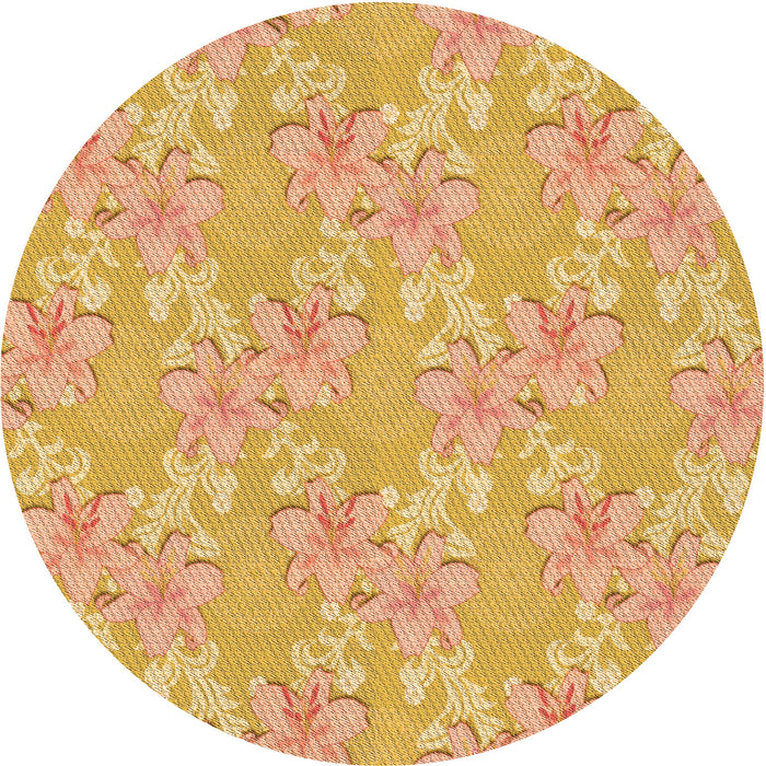 Square Patterned Orange Rug, pat1815org