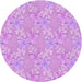 Square Patterned Pastel Purple Pink Rug, pat1815pur