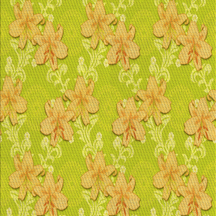 Patterned Orange Gold Rug, pat1815yw