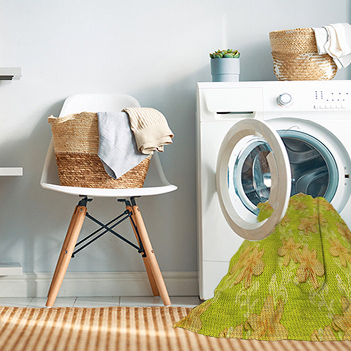 Machine Washable Transitional Orange Gold Rug in a Washing Machine, wshpat1815yw